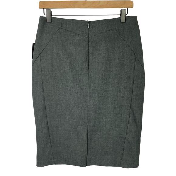 Worthington | NWT Charcoal Dark Gray Knee Length Career Pencil Skirt - Picture 2 of 7